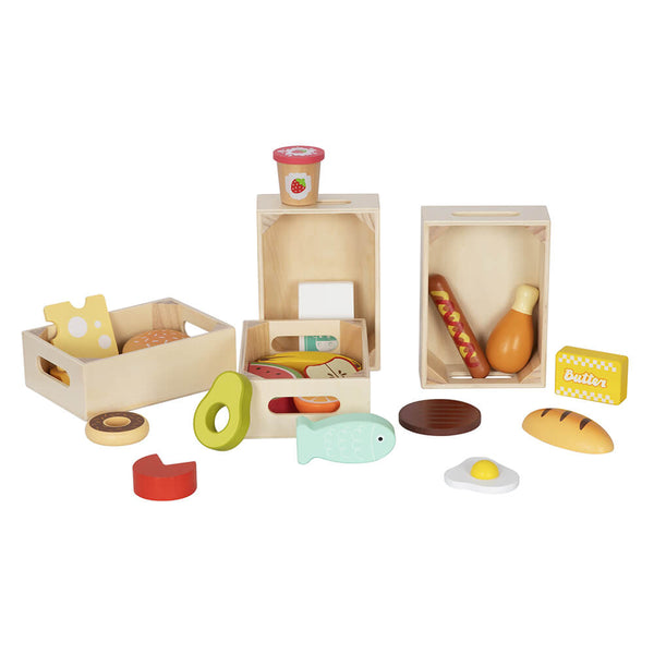 Joyano 25-Piece Wooden Food Playset